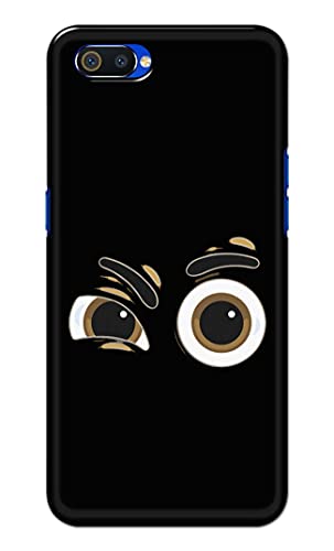 Image of PRINTFIDAA Funky Expression of Cartoon Eyes Printed Designer Hard Back Case Cover for Realme C2 / Oppo A1K, RMX1941, CPH1923 -(SS) MVN1004