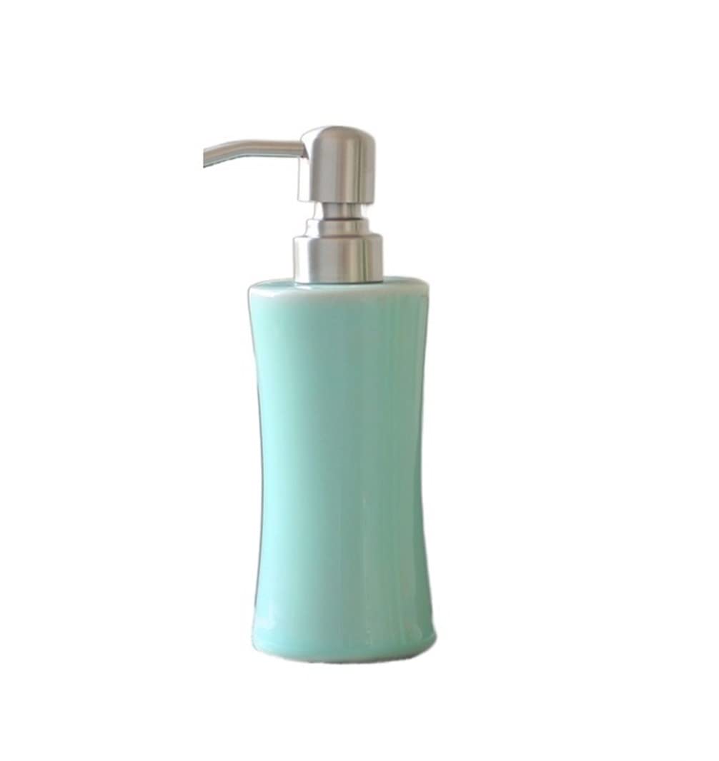 Dozownik mydła, balsam do prysznica, ceramiczna pompka do płynu, nowoczesna, napełniana butelka do naczyń, niebieska - 280 ml, niebieska - 280 ml,Blue-280ml