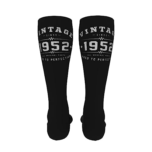 Vintage 1952 Birthday Knee High Socks For Women Long Tube Socks Athletic Compression Socks Unisex High Socks Girls4