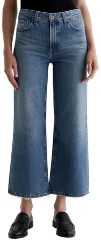 AG Women's Saige Mid Rise Wide Leg Jean2