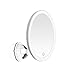 10X Magnifying Makeup Mirror, LED Lights Vanity Mirror with Strong Suction Cup, 360°Rotation Wall- Mounted Bathroom Shower Shaving Mirror