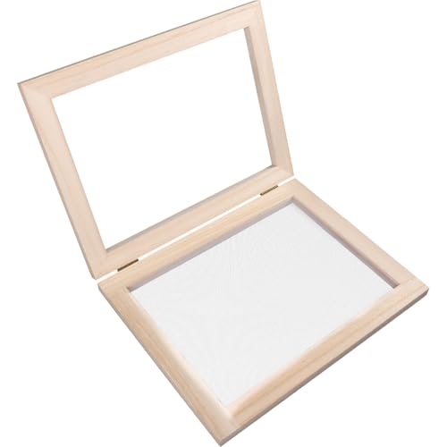 Levemolo Diy Papermaking Kit Wooden Frame Paper Screen Craft Tools for Boys and Girls Handmade Papermaking Screen Papermaking Deckle