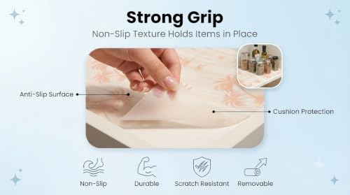 Image of Dribble (60cm X 500cm) Eva Shelf Liner Mat Roll, Non Slip Drawer & Cabinet Liner for Kitchen, Waterproof Oilproof Washable Fridge Mat, Anti Skid Multipurpose Mat (Palm Paradise Yellow)