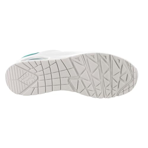 Skechers Damen Stand On Air UNO, White Durabuck Mint Suede Trim, 41 EU