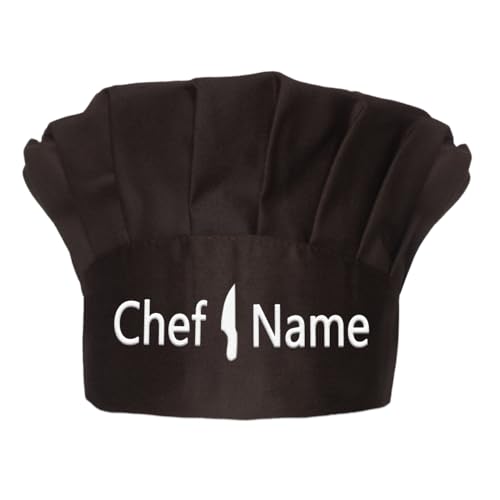 Ulico Personalized Chef Hat,Custom Kitchen Cooking Hat With Embroidered Name,Adult Cooking Cap Baker Hat cover