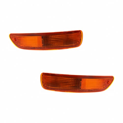 For Toyota Corolla 1993 94 95 96 1997 Turn Signal Light Assembly Driver and Passenger Side | Pair | Front | Sedan/Wagon | w/Bumper Mounted | Replacement For TO2530103, TO2531103 | 8152012700