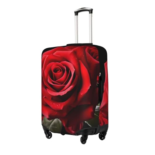 Red Rose Floral - Travel Suitcase Cover Elastic Luggage Covers Trolley Protector Cover Fits 18-32 Inch Luggage2