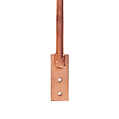 Image of Copper Bonded Earthing Rod 1M Length 17.2mm Diameter | 250 Micron Solid Copper Coating Earth Electrode for Home, Solar (Up to 5kW) of Load Capacity, Lightning Arrester & Electrical Panels