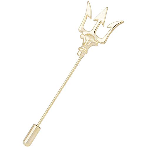 Image of Vintage Alloy Trident Cravat Pin Brooch Pin Lapel Collar Pin Business Shirt Suit Stick Pins