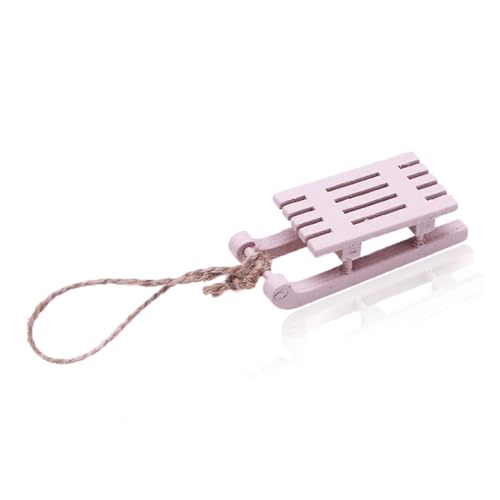 Teegxddy 1 pcs décoration noel bois Luge miniature en bois - Mini traîneau comme accessoire pour le lutin de Noël et décoration pour les paysages d'hiver...