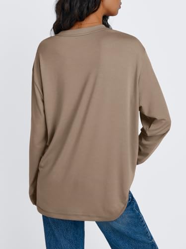 Image of Trendy Queen Womens Oversized Long Sleeve Shirts Fall Tops 2026 Basic Tees
