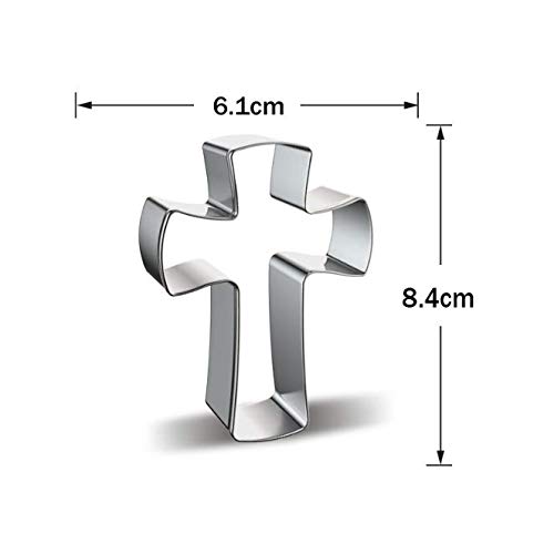 Aeyistry 2 Pcs Easter Cookie Molds Cutters Set,Different Shapes Stainless Steel Cross Cookie Cutter(Silver) #TOP3