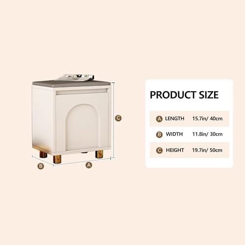 Étagère à chaussures ottomane gain de place de 40 cm pour petits espaces - 2