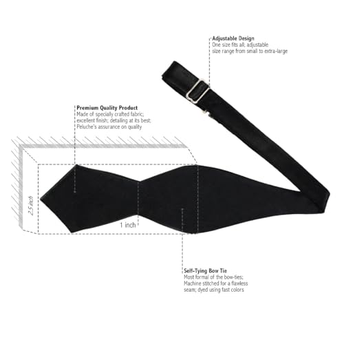 Image of PELUCHE Premium Black Bow tie for Men
