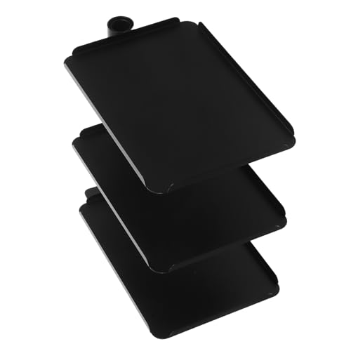 OFFSCH クランプ式デスクシェルフ 金属製 3段 360°回転トレイスタンド オフィス 寝室 寮用 - 多目的デスクトップシェルフ 省スペースサイドオーガナイザー 小さなスペースに最適