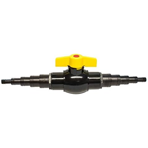 Pisces 1.5" Solvent Weld Ball Valve and 2 x Stepped Hosetail Kit Pond Hose Pipe Water Flow Control Cover