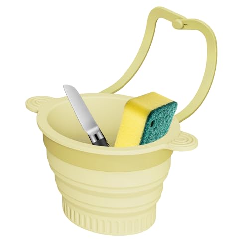 Cesta Para Fregadero De Cocina | Accesorios de Cocina de Silicona Plegables para Pared,Cesta Colador Desagüe Fregadero,Para Ensalada Bayas Mezcla Limpieza Cocción Preparación Acampada