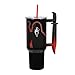 Bioworld Ghostface Text and Logo 40 Oz. Stainless Steel Tumbler With Dagger Handle