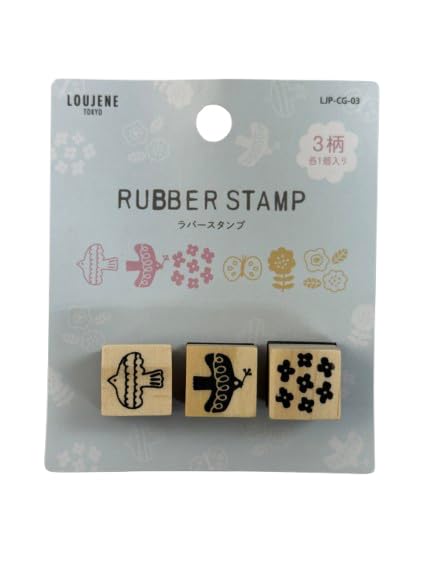 【carpe diem】ラバースタンプホルダー　2点セット Amazon.co.jp: ラバースタンプ（3柄 各1個入）1個 (ノルディック A柄
