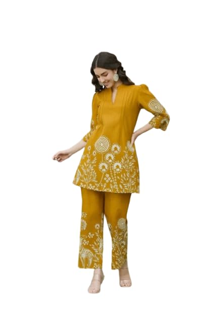 Women Cotton Printed Kurta Palazzo Set | Elegant Ethnic Kurta Pant Set for Women | Stylish Floral & Abstract Print Kurti w... - Review, Price and Buying Guide