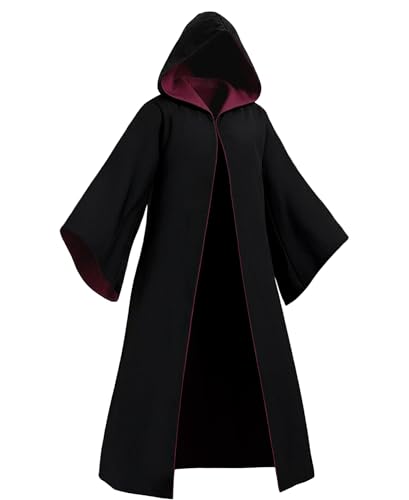 Kidukso Classic Magical Cloak Costume with Tie Witch Wizard Hooded