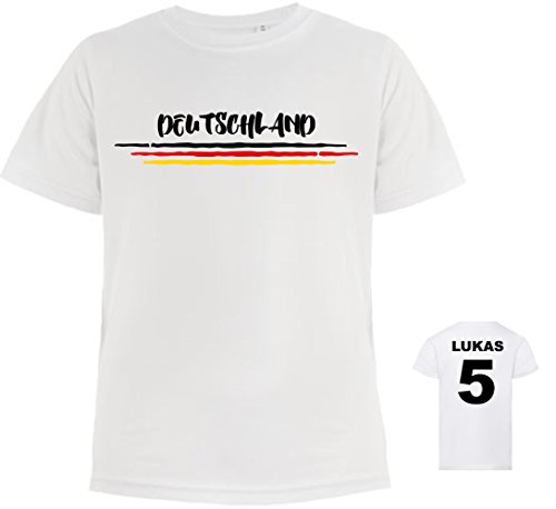 Fußball T-Shirt mit Namen | Personalisiertes Kinder-Trikot inkl....