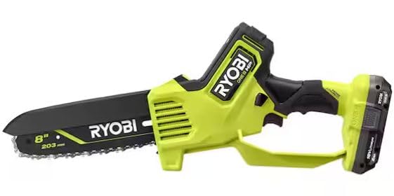 RYOBI 18V ONE+ 8' Brushless Pruning Chainsaw Kit with Battery and Charger