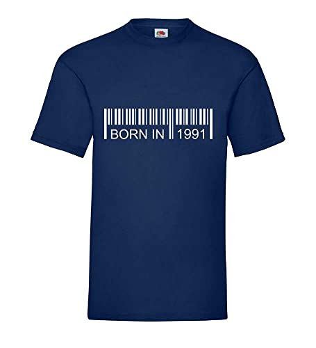 T-shirt 1991 homme code-barres, le cadeau d'anniversaire idéal en XXXL