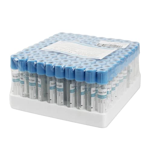 100 Uds 2ml tubo de centrífuga de sodio tamponado 2ml tubo de laboratorio tubos de vidrio tubos de coagulación de citrato tubos de recolección de vacío de vidrio Cover
