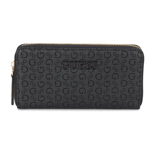 Image of Guess Women's Black Printed Wallet| Ladies Purse Handbags | Gift For Ladies