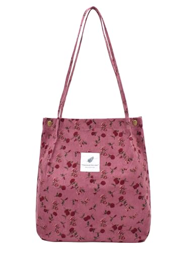 Bolso Tote de pana con gran capacidad y estilo casual miniatura 1