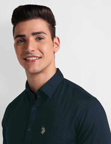 Image of U.S. Polo ASSN. Men's Cotton Slim Fit Shirt