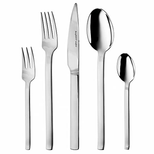 BergHOFF Essence Mirror Finish Cutlery Set Serves 6 Persons, 47.6 x 33.6 x 5.5 cm, Silver