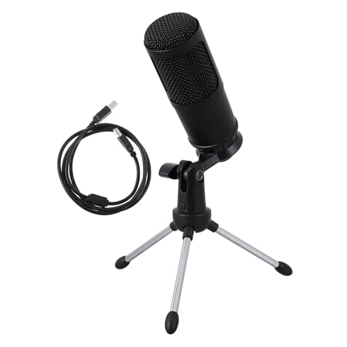 Microphone à condensateur USB direct avec support stable pour un enregistrement vocal net sur PC