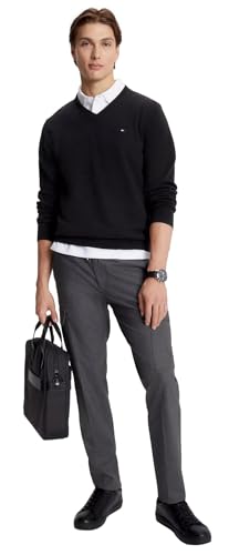 TOMMY HILFIGER Men's Iconic Cotton V-Neck Pullover Sweater 2025 Collection2