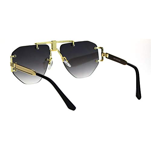 SA106 Mens Luxury Rimless Mobster Metal Rim Fashion Sunglasses4