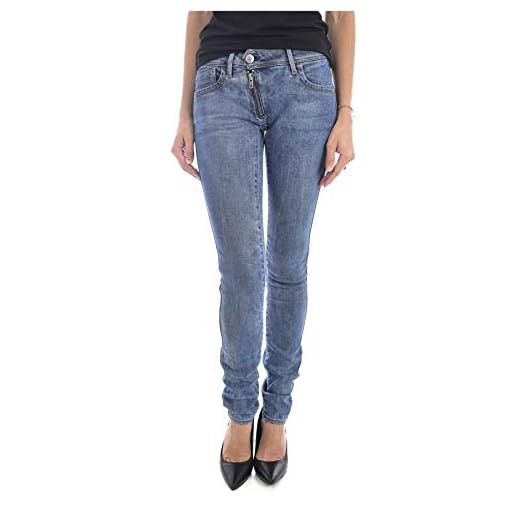 G-STAR RAW Lynn Zip Mid Waist skinny jeans för kvinnor, Blå (medium Aged 7802-071), 28W x 34L