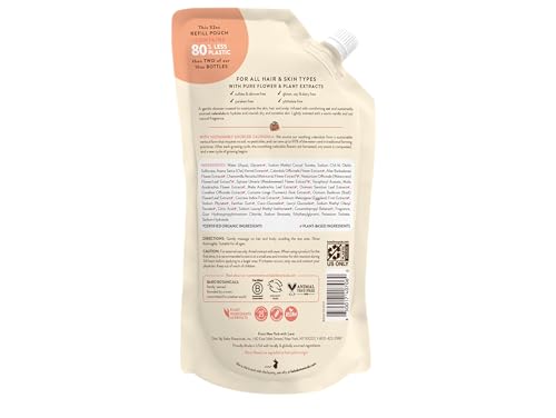 Image of Babo Botanicals Moisturizing Oat & Calendula 2-in-1 Shampoo & Wash - Gentle Cleansing for Dry or Sensitive Skin - Safe for Baby, Toddler, Kids & Family - Lightly Scented - Vegan