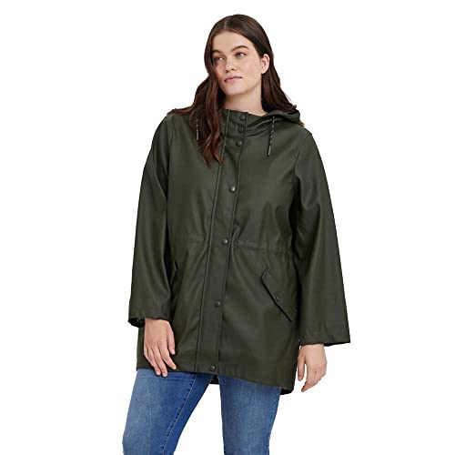 VERO MODA Damen Regenjacke VMMalou wasserabweisender Parka mit Kapuze 10266982 peat S