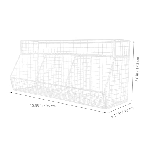 Cesta de pared para frutas y verduras de acero inoxidable con 3 compartimentos 3