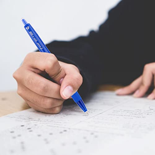 Image of Pilot - Hi-Tecpoint V5 0.5mm Extra Fine Point Pure Liquid Ink Roller Ball Pen | Blue Ink, Pack Of 5 & BP-1 RT 0.7mm Fine Tip Ball Pen with Soft Rubber Grip | Blue Ink, Pack of 5