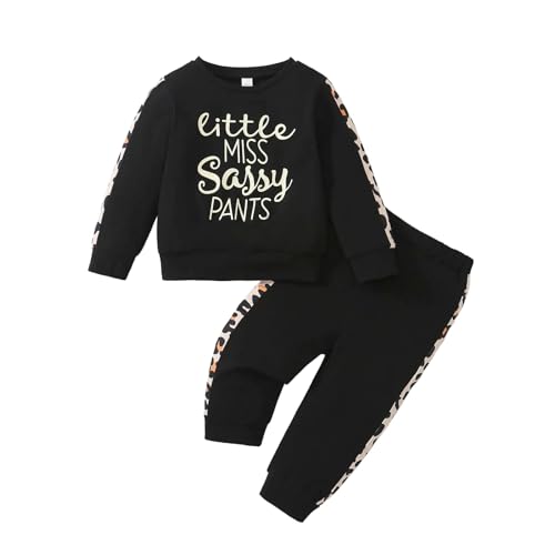 Image of Infant Toddler Baby Girl Clothes Long Sleeve T-shirt Tops Pants Outfits Set