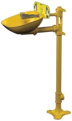 Bradley Halo Pedestal Mounted Barrier Free Eye Wash Station And Face Wash Station With Plastic Bowl