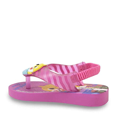 Slide Ipanema Baby Shark Bebê Menina Rosa/Rosa/Amarelo 22