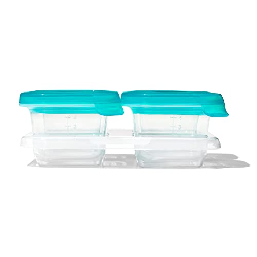 OXO Tot Silicone Baby Food Storage Container, Set of Four, 4oz Containers
