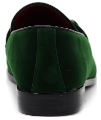 Image of Enzo Romeo Plum05 Men's Dress Loafers Elastic Slip on with Buckle Fashion Shoes