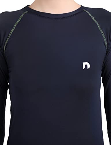 Image of NEVER LOSE Women Compression T-Shirt Top Plain Athletic Fit Multi Sports Cycling, Cricket, Football, Badminton, Gym
