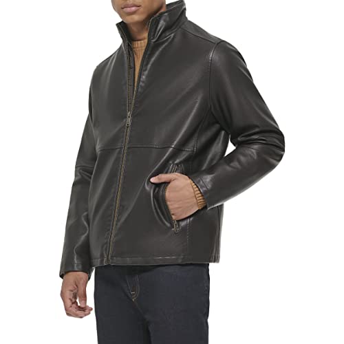 Image of DOCKERS Men's The Dylan Faux Leather Racer Jacket