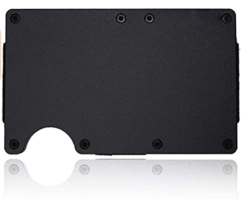 Contacts Unisex Card Holder Minimalist Metal RFID Blocking Card Wallet with Cash Strap Slim Wallet | Holds 7 and More Cards with Expandable Features (POP14-NEW1 with Keyring)