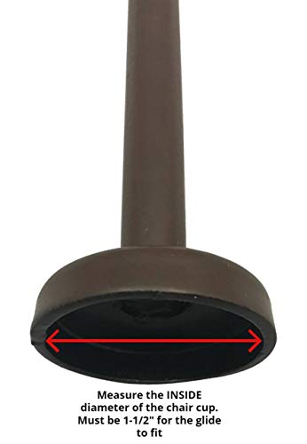 Project Patio 1-1/2" Wrought Iron Outdoor Patio Furniture Glides Inserts Feet End Cap Protectors for Tables and Chairs (16-Pack) - Instructions Provided